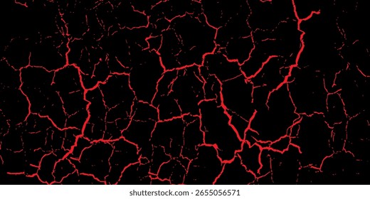 Abstract Bright Red Grunge Texture In Black Background.eps 10