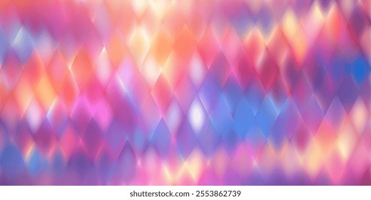 Abstract bright rhomb background. Rhombus bg. Pastel purple pink poster design. Geometric shape art decoration. Gradient tile texture. Mosaic pattern cover. Vector Illustration, EPS 10.