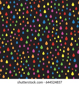 Abstract bright seamless rain drops pattern