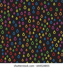 Abstract bright seamless rain drops pattern