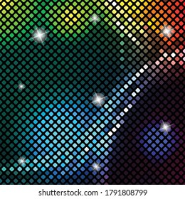 Abstract bright shiny mosaic background, vector pattern illustration