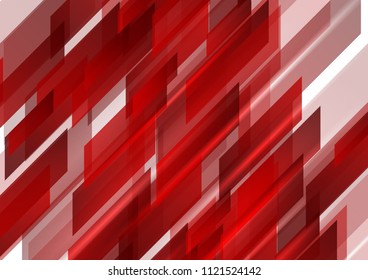 Abstract bright shiny red tech background. Vector design