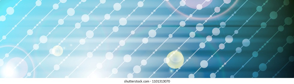 Abstract bright shiny tech web header banner. Vector futuristic illustration