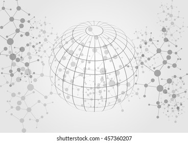 Abstract bright simple tech vector background. Connection structure