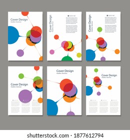 Abstract bright simple technology brochure template. Connection structure