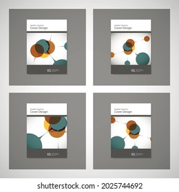 Abstract bright simple technology brochure template. Connection structure