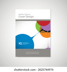 Abstract bright simple technology brochure template. Connection structure