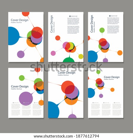 Abstract bright simple technology brochure template. Connection structure