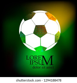 Abstract bright soccer ball. Vector