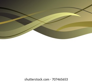 Abstract bright soft design background with gray wavy curved lines in dynamic smooth style. Vector illustration