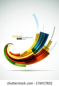 Abstract bright spiral shapes background. EPS10 vector image.