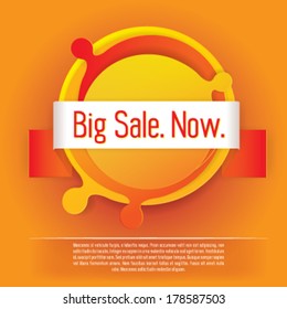 Abstract bright splash poster template with your text. Eps 10 vector illustration. 