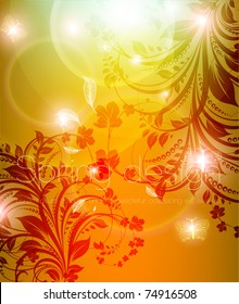 Resumen primavera brillante o fondo floral de verano. 10.