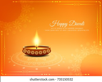 Abstract bright stylish Happy Diwali background