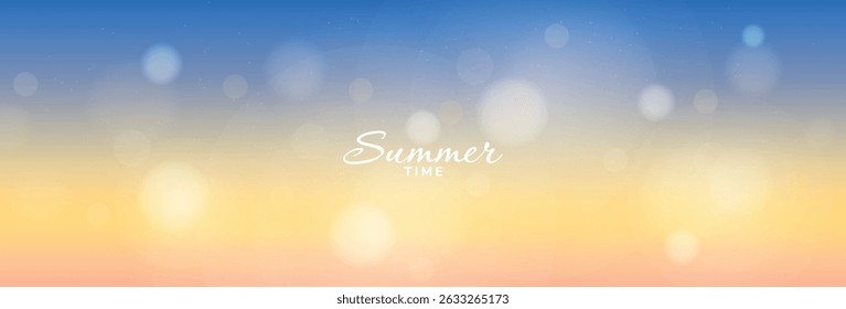 Abstract bright summer background. Blurred gradient template design. Summer concept. Vector illustration