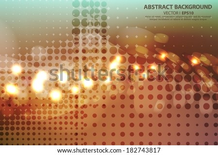 Abstract bright summer background with blurred defocused summer lights. Vector EPS 10 illustration.