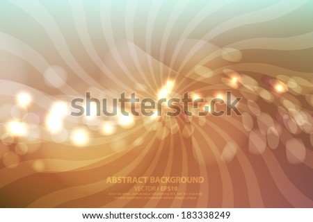 Abstract bright summer background with blurred defocused summer lights. Vector EPS 10 illustration.