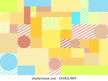 Abstract bright summer background with the colors of the waves on the sand, geometric elements and diagonal lines.