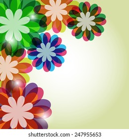 Abstract bright summer background of flowers