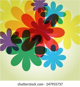 Abstract bright summer background of flowers