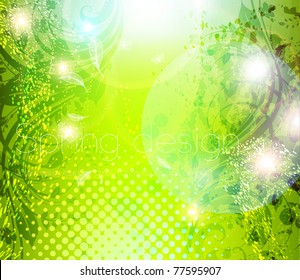 Abstract bright summer floral background with flowers for design. eps 10.