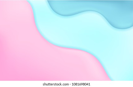 Abstract and bright summer realistic liquid background with stylish gradient colors. Colorful flow shapes composition. Trendy gradients colors. Eps10 vector.