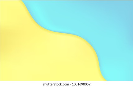 Abstract and bright summer realistic liquid background with stylish gradient colors. Colorful flow shapes composition. Trendy gradients colors. Eps10 vector.