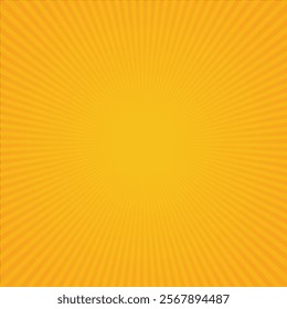 Abstract Bright sun rays background. Comic burst yellow background design.Yellow abstract background with the light of sunburst. yellow starburst with halftone. Sunbeams: Yellow rays background