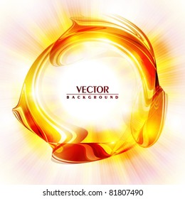 Abstract bright sun in white background. Vector illustration