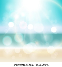 Abstract bright sunny summer sea tropical background