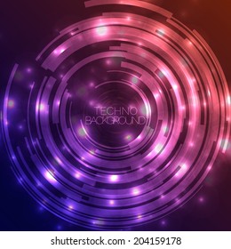 Abstract Bright Tech Background. Vector Illustration.