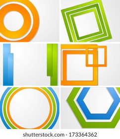 Abstract bright tech vector backgrounds