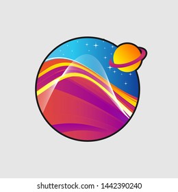 Abstract bright technology circles vector background