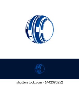 Abstract bright technology circles vector background