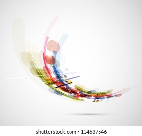 Abstract bright technology dynamic fade background