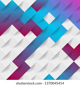 Abstrato brilhante tecnologia geométrica mosaico telhas fundo. Design vetorial