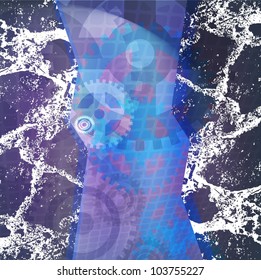 abstract bright technology vector background. For design.