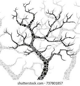 abstract bright tree of molecules on a light background.