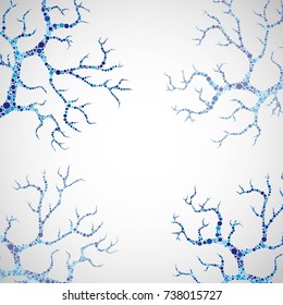 abstract bright tree of molecules on a light background.