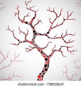 abstract bright tree of molecules on a light background.
