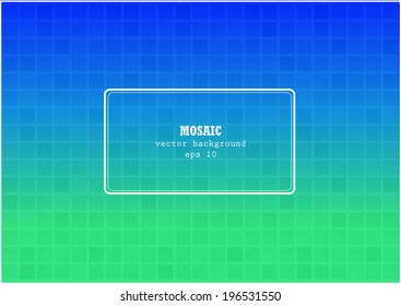 abstract bright vector background with mosaic tiles and frame for your text