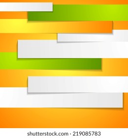Abstract bright vector background with paper stripes