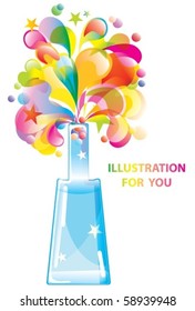 Abstract bright vector background with splash