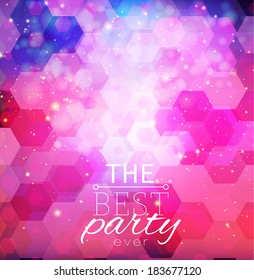 Abstract bright vector illustration. Party theme