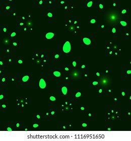 Abstract bright vector with imitation of lettuce festive petals on a green background. For the design of fabrics and paper in summer and floral style.