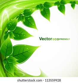 abstract bright Vector natural eco green lives swirl wave vector