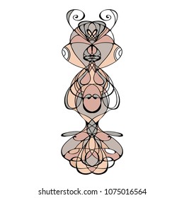 Abstract bright vector on isolated from white background illustartion from doodle can be used for wallpaper, web page background or surface textures 