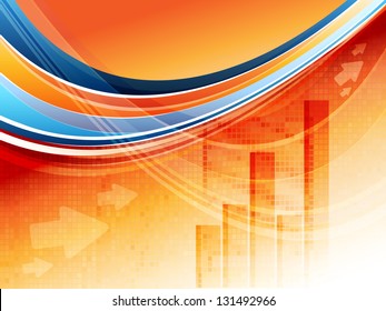 abstract bright vector statistic template with bar graphs. Eps10