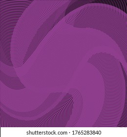 Abstract bright violet black halftone pattern. Soft dynamic lines. Half tone wide  vector illustration with dots. Modern polka dot background for web design, leaflets, print