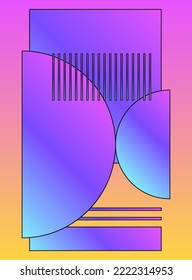 Abstract Bright Vivid Pop Art Minimalist Poster Artwork Background Template Modern Poster Wallpaper Card Flyer Design Gradient Colored Positive Poster Pattern